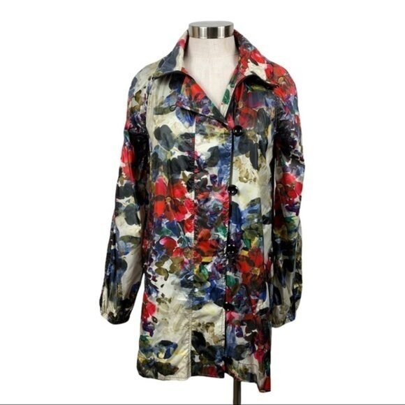 Karen Kane Floral Print Lightweight Jacket Small‎ - Picture 1 of 7